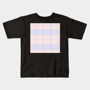 Pastel Aesthetic Ossian 2 Hand Drawn Textured Plaid Pattern Kids T-Shirt